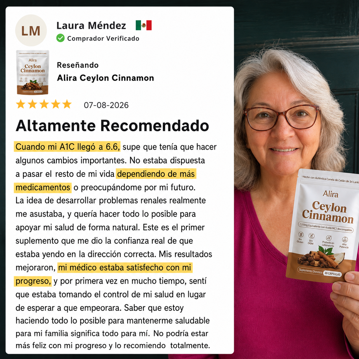 Alira® | Balance Metabólico Con Canela de Ceilán 12:1
